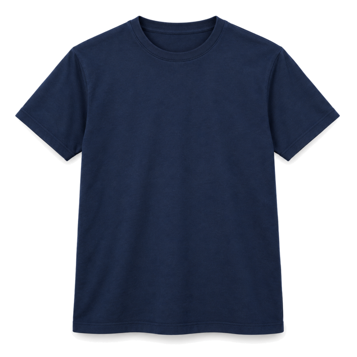 Cotton Blend Regular Tee - Navy