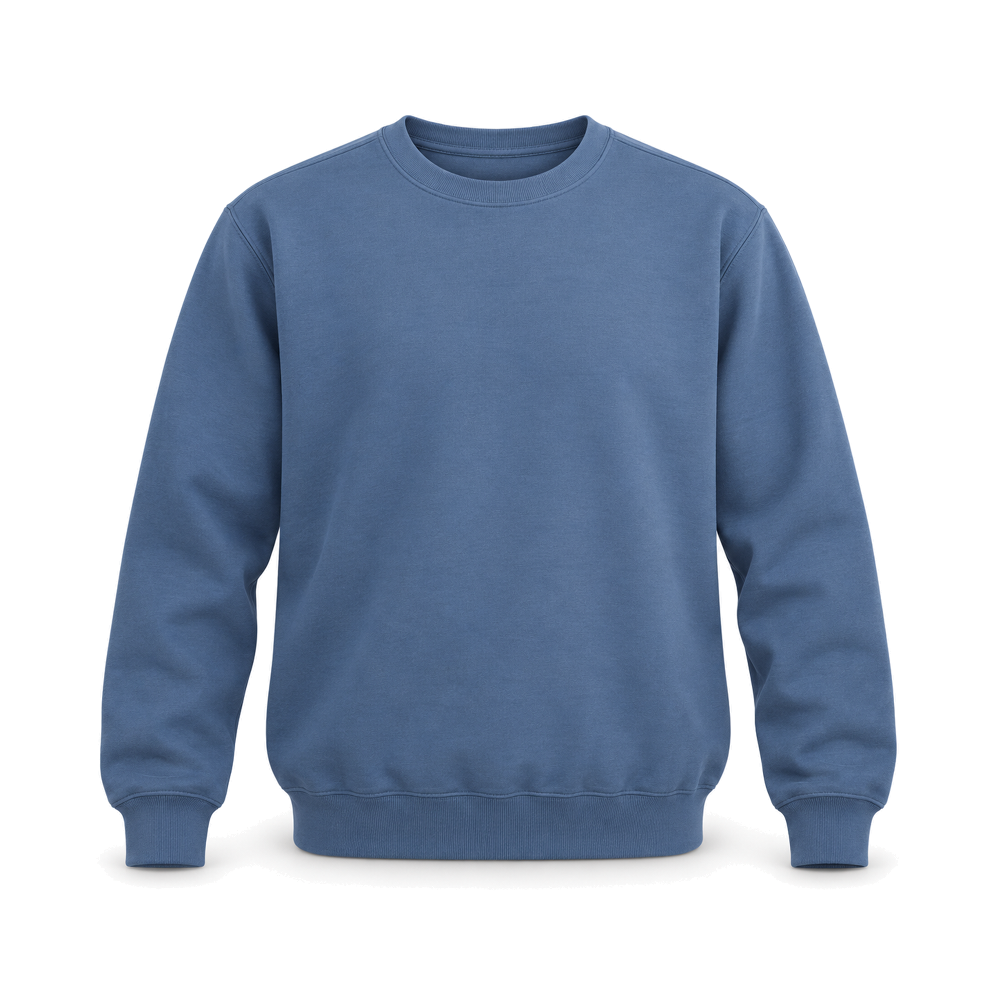 Cotton Blend Regular Sweatshirt - Slate Blue